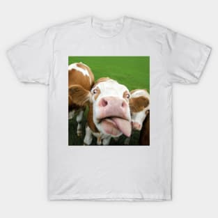 Funny Cow Tongue Smile Happy Gift T-Shirt